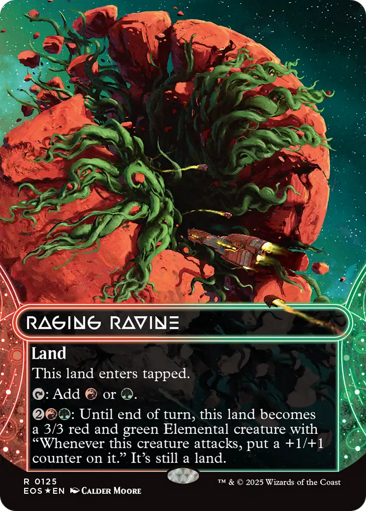 Raging Ravine (0125) (Borderless) (Galaxy Foil) [Edge of Eternities: Stellar Sights]