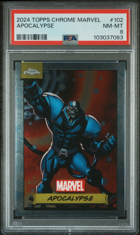 Apocalypse #102 PSA 8 [Topps Chrome Marvel 2024]