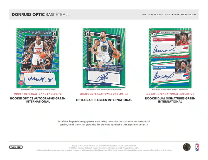 Panini Donruss Optic NBA Basketball 2023/24 - International Hobby Box