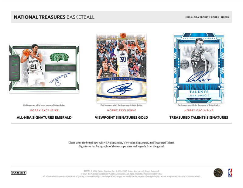 Panini National Treasures NBA Basketball 2023/24 - Hobby Box