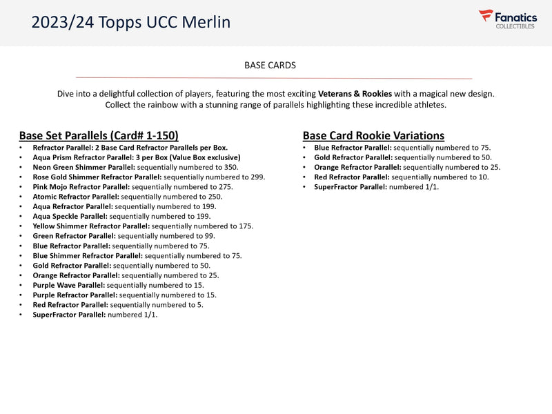 Topps Merlin UEFA Chrome 2023/24 - Value Box