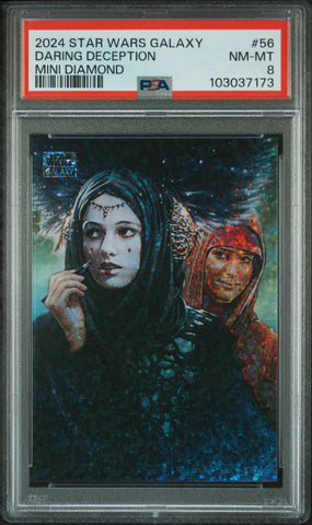Daring Deception [Mini Diamond] #56 PSA 8 [Topps Chrome Star Wars Galaxy 2024]