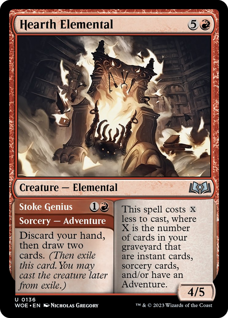 Hearth Elemental // Stoke Genius [Wilds of Eldraine]