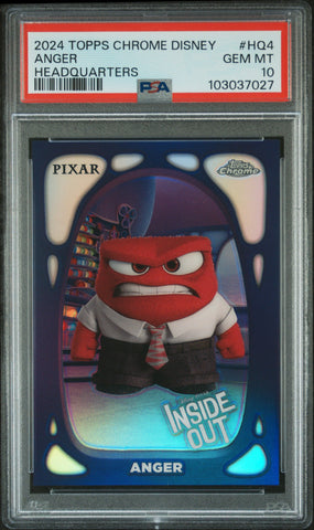 Anger #HQ4 PSA 10 [Topps Chrome Disney Headquarters 2024]