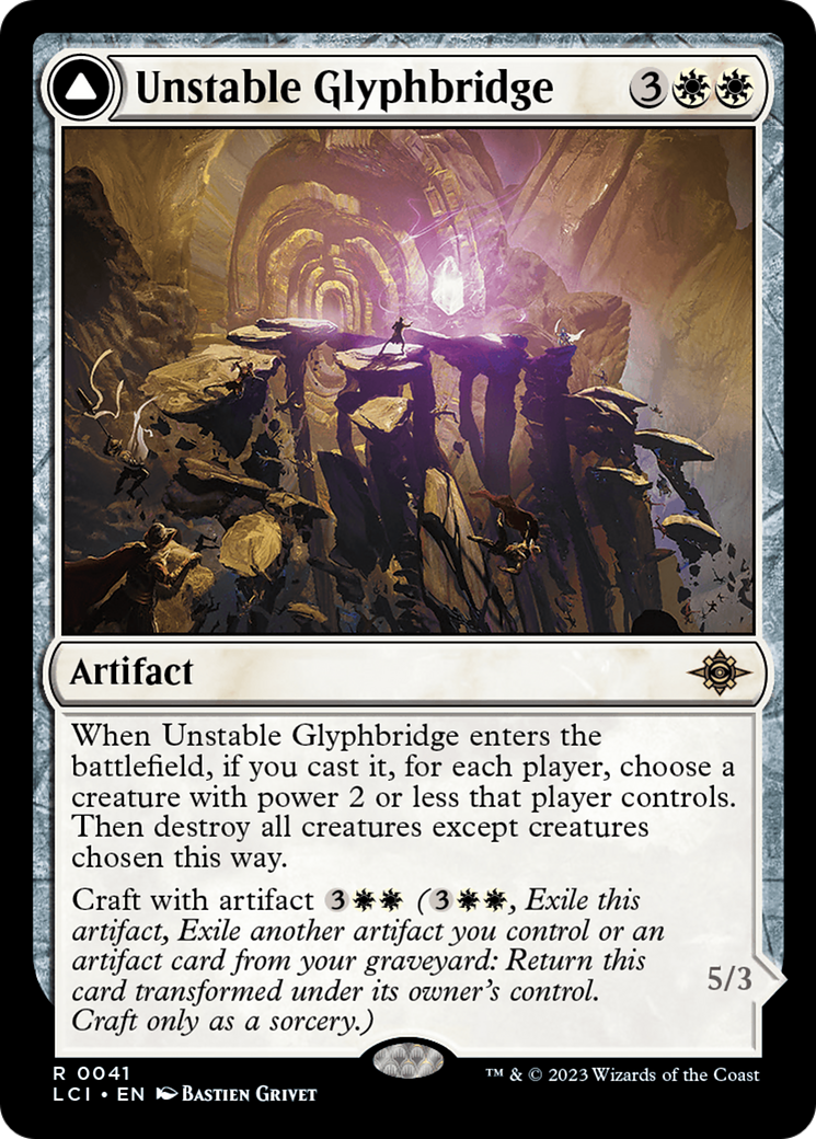 Unstable Glyphbridge // Sandswirl Wanderglyph [The Lost Caverns of Ixalan]