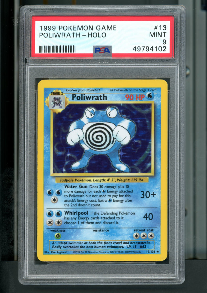 Base Set Poliwrath PSA 9