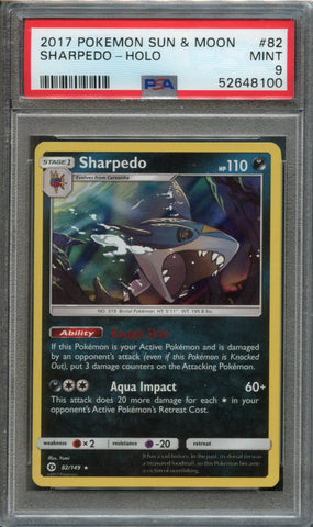 Sharpedo #82 PSA 9 [Sun & Moon]