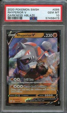 Rhyperior V #095 PSA 10 [Darkness Ablaze]