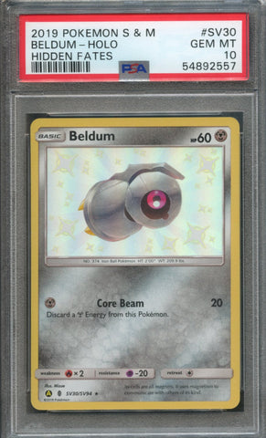 Beldum #SV30 PSA 10 [Hidden Fates]
