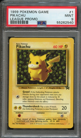 Pikachu #1 PSA 9 [1999 League Black Star Promo]