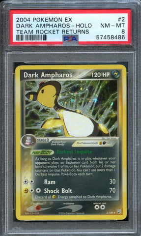 Dark Ampharos #2 PSA 8 [Team Rocket Returns]