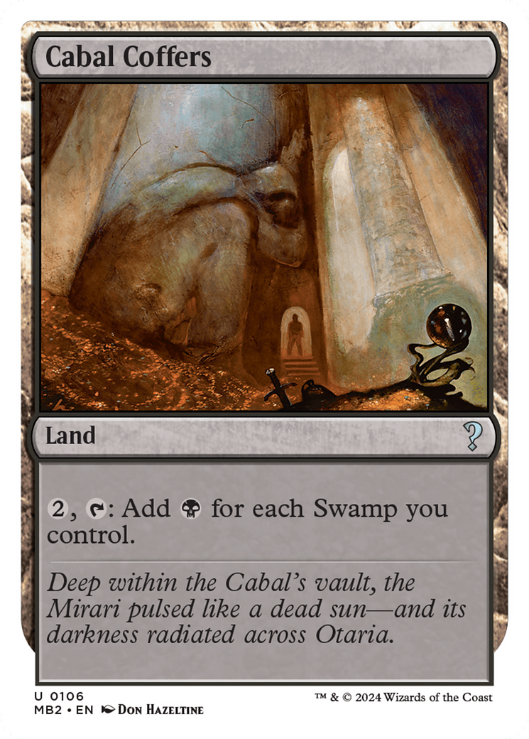 Cabal Coffers (White Border) [Mystery Booster 2]