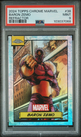 Baron Zemo [Refractor] #38 PSA 9 [Topps Chrome Marvel 2024]