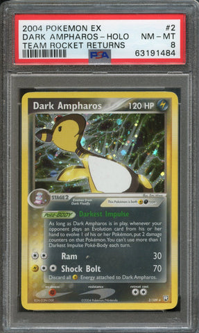 Dark Ampharos #2 PSA 8 [Team Rocket Returns]