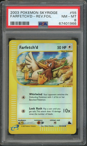 Farfetch'd #55 Reverse Holo PSA 8 [Skyridge]
