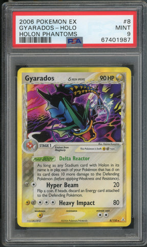 Gyarados #8 PSA 9 [Holon Phantoms]