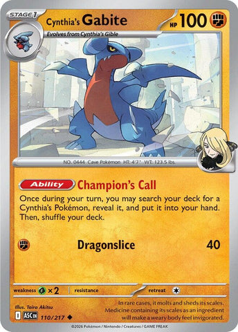 Cynthia's Gabite (110/217) [Mega Evolution: Ascended Heroes]