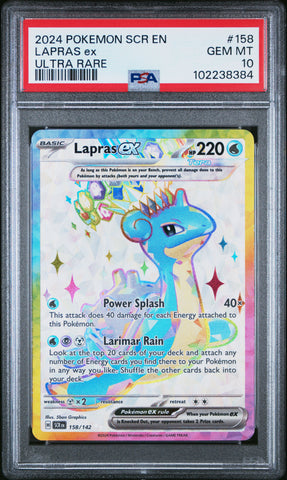 Lapras Ex [Ultra Rare] #158 PSA 10 [Stellar Crown 2024]