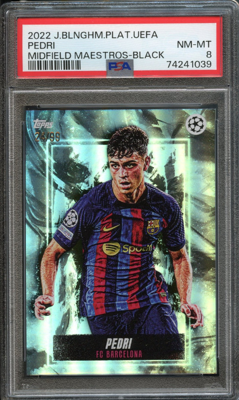 Pedri 24/99 PSA 8 [2022 Topps Jude Bellingham Curated]