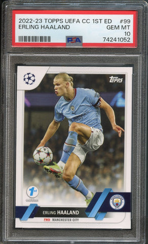Erling Haaland #99 PSA 10 [2022-23 Topps UEFA Club Competitions 1st Edition]