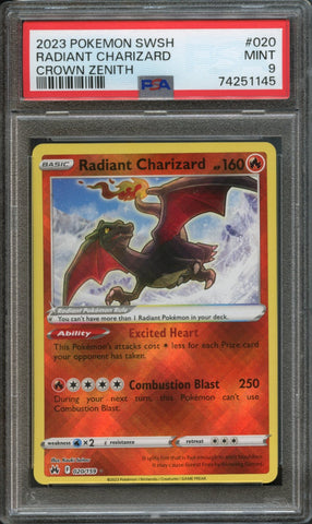 Radiant Charizard #020 PSA 9 [Crown Zenith]