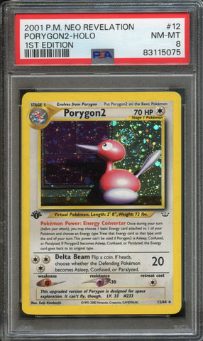 Porygon2 [1st Edition] #12 PSA 8 [Neo Revelation]