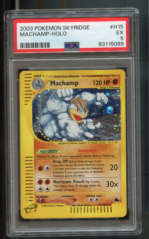 Machamp #H15 PSA 5 [Skyridge]