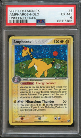Ampharos #1 PSA 6 [Unseen Forces]