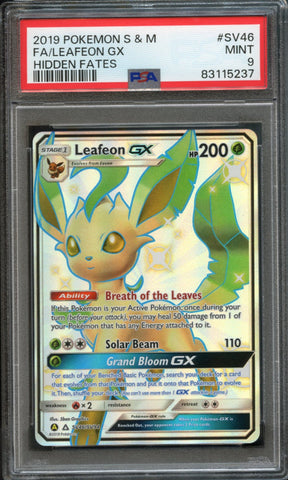 Leafeon GX #SV46 PSA 9 [Hidden Fates]
