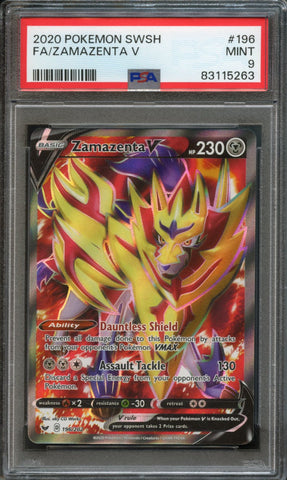 Zamazenta V #196 PSA 9 [Sword & Shield]