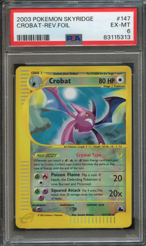Crobat [Reverse Holo] #147 PSA 6 [Skyridge]