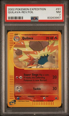 Quilava [Reverse Holo] #91 PSA 7 [Expedition Base Set]