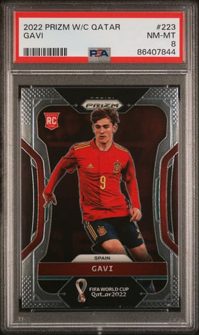 Gavi #223 PSA 8 [2022-23 Panini Prizm World Cup Qatar]