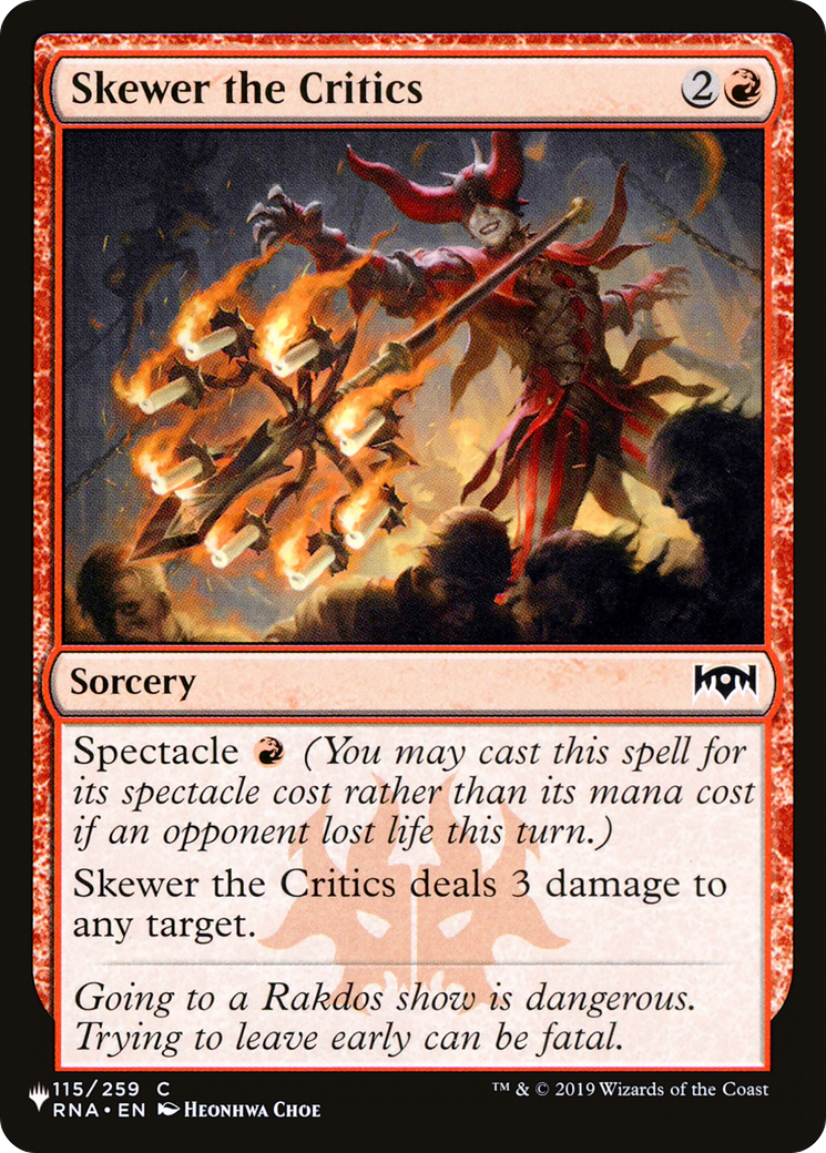 Skewer the Critics [The List Reprints]