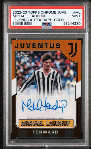 Michael Laudrup /50 Gold Autograph PSA 9 [Topps Chrome Juventus]
