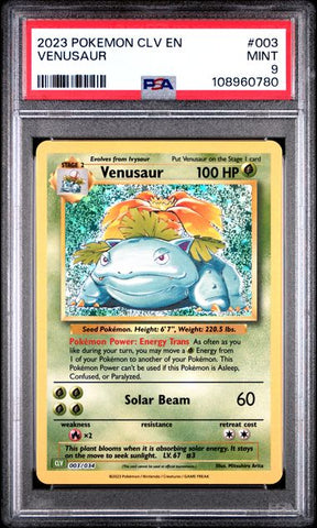 Venusaur #3 PSA 9 [Pokemon CLV Trading Card Game Classic 2023]