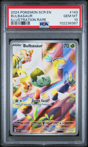 Bulbasaur [Illustration Rare] #143 PSA 10 [Stellar Crown 2024]