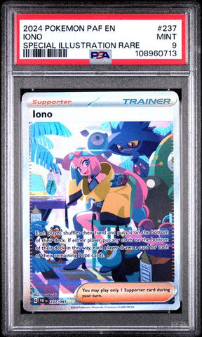 Iono [Special Illustration Rare] #237 PSA 9 [Pokemon Paldean Fates 2024]