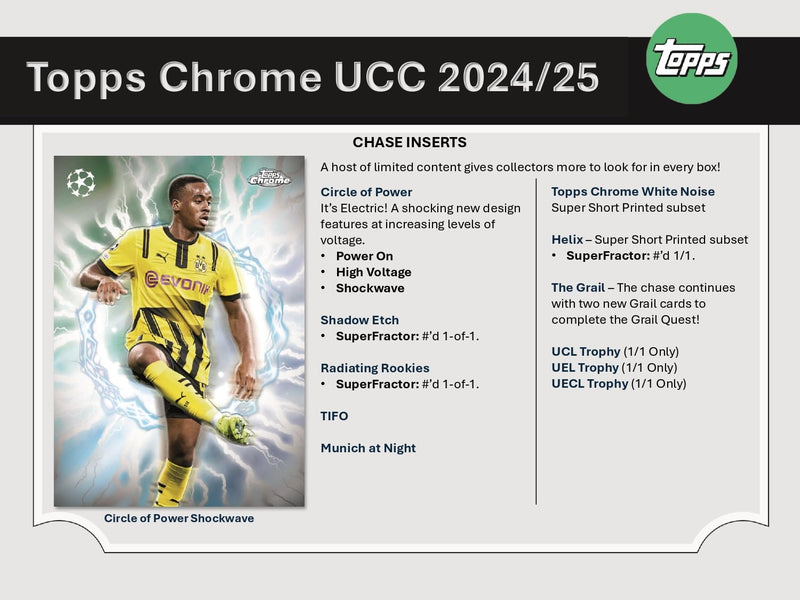 Topps Chrome UEFA Club Competitions 2024/25 - Hobby Box