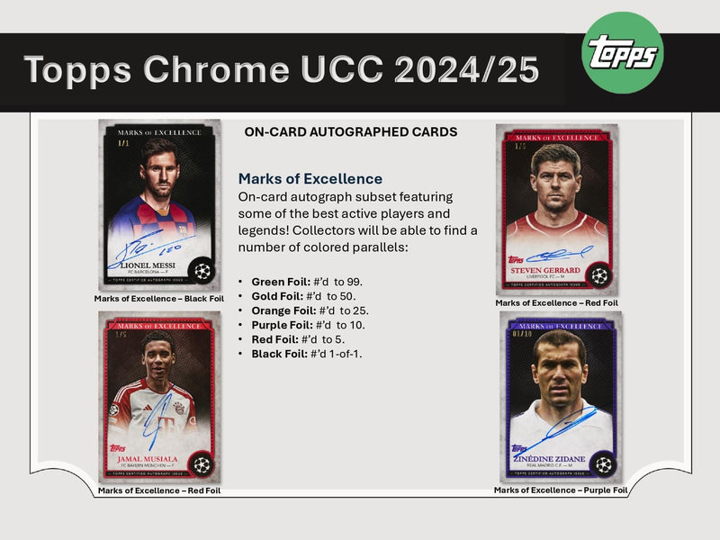 Topps Chrome UEFA Club Competitions 2024/25 - Hobby Box
