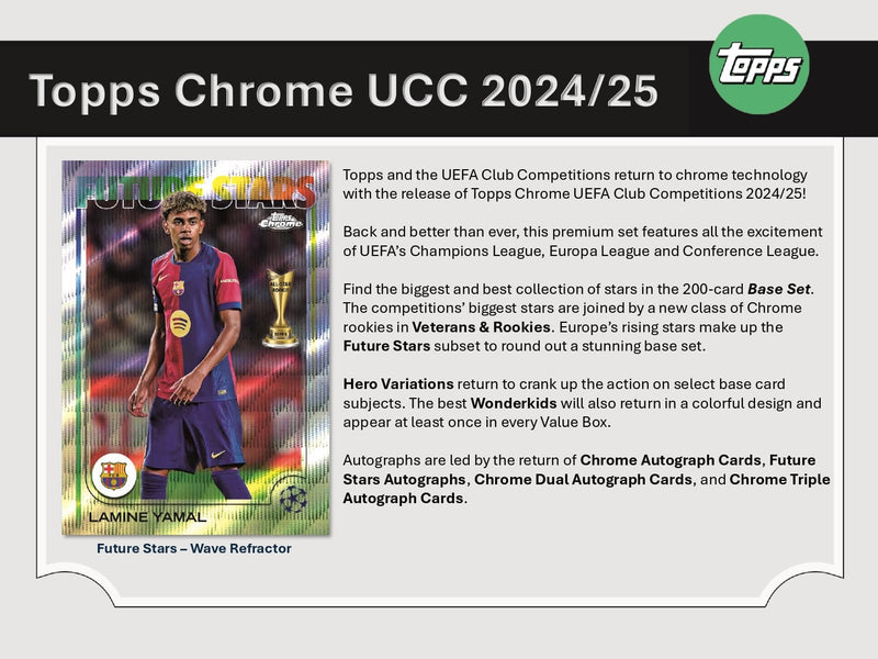 Topps Chrome UEFA Club Competitions 2024/25 - Value Box