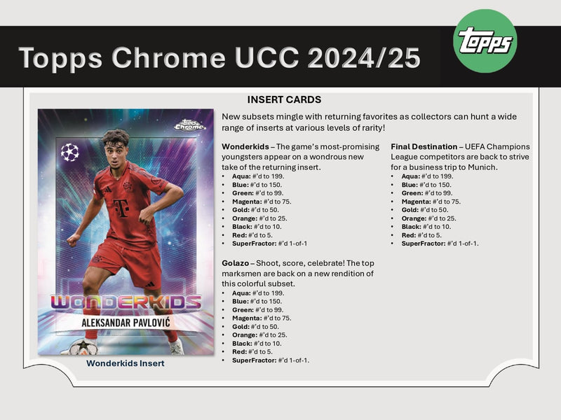 Topps Chrome UEFA Club Competitions 2024/25 - Value Box