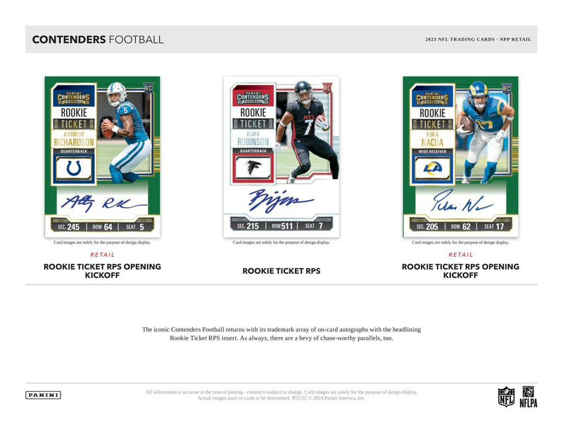 Panini Contenders NFL Football 2023 - Blaster Box