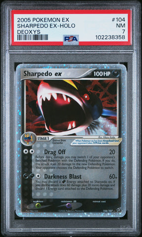 Sharpedo Ex Holo [Deoxys] #104 PSA 7 [Ex Deoxys 2005]