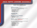 Topps Chrome Baseball 2025 - Value Box