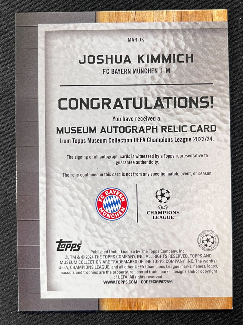 Joshua Kimmich /99 Autograph Patch [2023/24 Topps Museum Collection UCC]