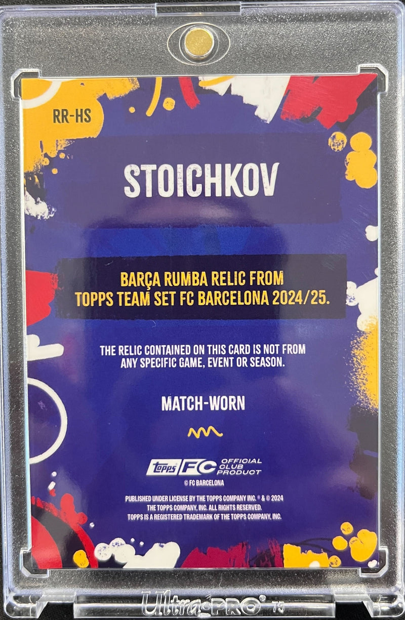 Hristo Stoichkov /99 Match Worn Patch [2024 Topps FC Barcelona Team Set]