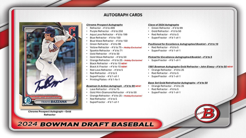 Topps Bowman Draft Baseball 2024 - Hobby Box