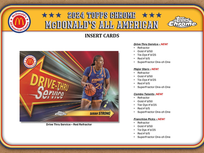 Topps Chrome McDonalds All American Basketball 2024 - Hobby Box