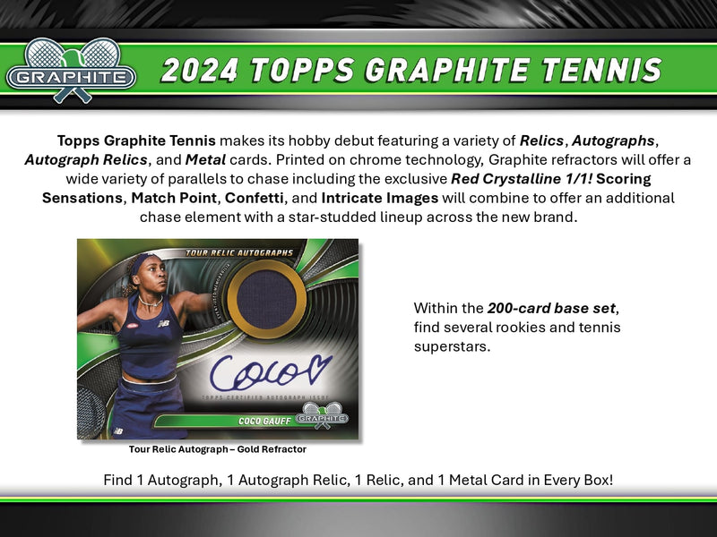 Topps Graphite Tennis 2024 - Hobby Box